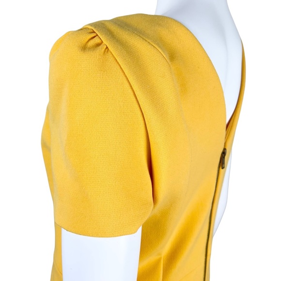 ZARA TRAFALUC Mod Retro A-Line Exposed Zipper Mini Dress L Boho Preppy 60s - Picture 4 of 11